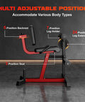 4 In 1 Leg Extension And Curl Machine For Home Gym with adjustable positions, seat, backrest, and leg extension visible