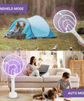 Electric Fly Zapper Racket Two Pack 3000V Rechargeable Bug Killer for Indoor and Outdoor Use 2 In 1 Handheld and Stand
