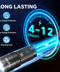 Ultra Bright LED Rechargeable Flashlights Two Pack With LCD Battery Display, 9900 Lumens, long-lasting 4-12 hours runtime