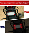 All Purpose License Plate Bolt Kit For Motorcycles And More, red reflectors visible day and night on motorcycle plate