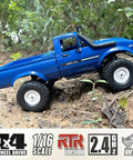 RC Crawler C24 4x4 Off Road Truck RTR 1/16 Scale on forest terrain, showcasing proportional steering and realistic design