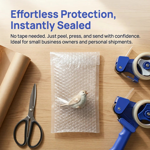 Reusable Self Seal Bubble Cushion Bags For Shipping Electronics And Books With Scratch Free Interior PE Material Bubble Mailers on desk