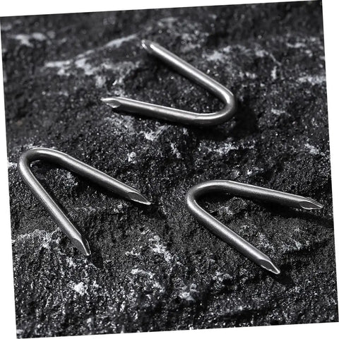 U Shaped Garden Stakes Nails For Fencing And Wire Mesh Easy Setup Quick Outdoor Installation Lightweight Iron Pegs 30 Pack