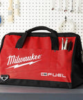 Canvas Tool Bag With Strap, Heavy Duty Jobsite Gear Organizer, 23x12x12 Inch, Reinforced Handles And Bottom For Easy Lugging