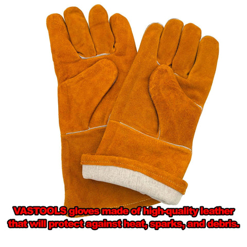 MIG Welding Tools 10 Piece Kit Including Chipping Hammer Leather Welding Gloves Speed Square Welding Clamp Soapstone Holder Welding Magnet Welpers Pliers MIG Nozzle Reamer Wire Brush and More Pro Grade Gear for Welding Projects brown leather gloves