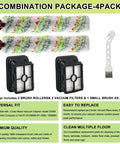Pet Pro Replacement Roller Brush And Filter Set For Crosswave Vacuum Models Including 1785 And 2306 Series 2 Pack Brush And 2 Pack Fil