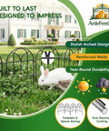 19 Pack Garden Fence Panels for Easy Install, 20.58 Feet of Metal Fence as yard border with no dig dog fence and decorative edging