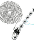 Stainless Steel Ball Chain Extension For Window Blind Vertical Replacement 10 Feet Beaded Pull Chain 4 5mm With 10 Connectors