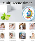 Colorful Visual Countdown Timer Kid Friendly For All Ages 60 Minute Time Timer for study, naps, cooking, and office use