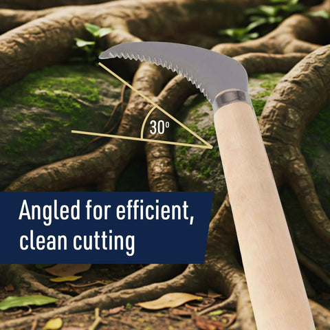 Compact 8-Inch Hand Saw For Root Cutting With Sharp 2.75-Inch Serrated Blade At 30-Degree Angle, Perfect For Pruning