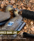 Size 36 Tarred Bank Line Cordage Black Nylon Twisted String For Fishing, Camping, And Outdoor Survival in use with duck decoys