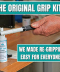 Using Premium Golf Grip Kit For Regripping With 15 2x10 Tape Strips Durable Rubber Vise Clamp Retractable Double Sided Hook Knife And 4 Oz HF 100 Non Toxic Odorless Solvent For Quick Solid Grip