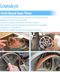 Replacement 9 Inch Band Saw Tires One Half Inch Wide 0.095 Inch Thick Two Pack Pro Grade Compatible installation process.