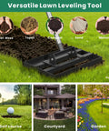 Heavy Duty Lawn Leveling Rake With 17 Inch Wide Head And 10 Inch Depth, 78 Inch Adjustable Stainless Steel Handle, Pro Grade Grass Leveler Tool For Lawn Care And Yard Work, Spreads Soil Smoothly And Evenly in use on lawn with peat moss, topsoil, compost, sand, manure.