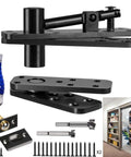 Heavy Duty Hidden Door Hinges Thickened Solid Steel Pivot Hinge With 360 Degree Rotation And 570 Lbs Load For Secret Doors