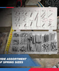 200 Piece Spring Assortment Kit With Zinc Plated Steel Compression And Extension Springs Assorted Sizes For Home Repairs