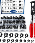 132 Piece Spring Hose Clamps Kit With Swivel Flat Band Pliers 6 To 25mm Assortment in plastic box