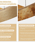 Comparison of gold finish aluminum vs normal metal used in modern LED ring chandelier for durability and appearance