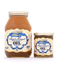 Two jars of Super Duper Everlasting Oil 9 Oz Multi Use Wood Finish That Feels Like Danish Oil But Delivers Serious Strength Durability All Natural And Food Safe For Cabinets Furniture And Craft Projects, with ornate yellow labels.