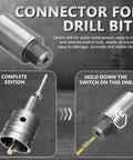 Pro-Grade 34-Piece Concrete Hole Saw Kit With 30 To 110mm Tungsten Carbide Masonry Bits SDS Plus Shanks connector and drill bits
