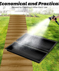 Two Pack Wood Grain Paving Molds For Concrete Walkways DIY Garden Path Stepping Stones ABS Plastic Non Slip Texture