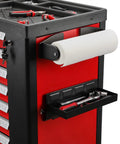 Garage Ready Magnetic Toolbox Shelf And Tray Set For Workshop with side-mounted paper towel holder and tool tray