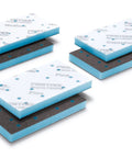 Granat Profile Soft Sanding Sheets 80 By 133 Millimeter, 10 Pack, showing foam backing and hook-and-loop attachment