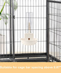 Hanging Gravity Water Dispenser For Small Pets Automatic Cage Hydration Bowl Self Refilling Spout For Rabbits Guinea Pigs And Kittens mounted on cage bars.
