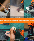 Powerful 180W Corded Rotary Tool Kit With 6 Variable Speeds And Flex Shaft, Chainsaw Sharpener, 8000 to 35000 RPM, 153 Piece Accessories