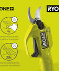 18V One Plus Cordless Pruner Secateurs With 25mm Cut Capacity And 145Nm Torque, Comfortable Grip, Bare Tool