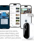 Outdoor Wireless Security Cameras Bundle With 2K Video, Battery Powered Two Camera System person recognition app interface