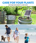 Smart Auto Drip Irrigation System For 15 Potted Plants, Self Watering Waterer with solar panel and timer in outdoor garden
