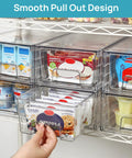 Solid 4 Pack Stackable Clear Storage Drawers With Removable Dividers To Crush Household Clutter Right Now, smooth pull-out design in use.