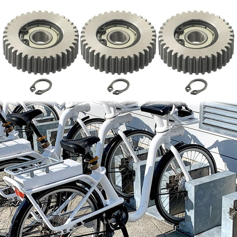 Three Piece 36T Steel Gear Set For Electric Bicycles With 38mm Outer Diameter Compatible With Bafang Motors E Bike Transmission Upgrade And Repair Tough Steel Gears For Smooth Shifting And Long Lasting Performance; three steel gears for e-bike repair