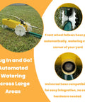 Traveling Sprinkler That Rolls Across Large Lawns Up To 13,500 Sq Ft Cast Iron Outdoor Water Sprinkler For Yard And Garden with yellow body