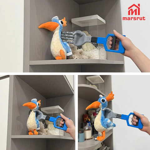 Long Arm Plastic Robot Hand Grabber With 14.2 Inch Reach Heavy Duty Pick Up Tool And Litter Reacher Smooth Claw Tips For Gentle Scratch Free Grabs Your Go To Durable Garbage Grabber For Indoor And Outdoor Cleaning