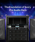 Built Like A Tank 1U Rackmount Power Sequencer And Conditioner With Eight Universal AC Outlets Rock Solid Surge Guard 3000 Watt Load in a pro audio rack setup.