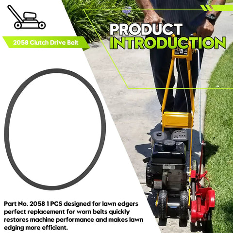 4L-300 Drive Belt Replacement For 30 Inch Walk-Behind Edger Mower Go-To Belt For 30 Inch System Part 2058 Durable Easy Fit Reliable Performance For Smooth Operation And Long-Lasting Durability. 2058 clutch drive belt for lawn edger