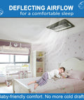 Magnetic Register Vent Deflector with Neodymium Magnets redirecting airflow on ceiling in child's bedroom, ensuring comfort.