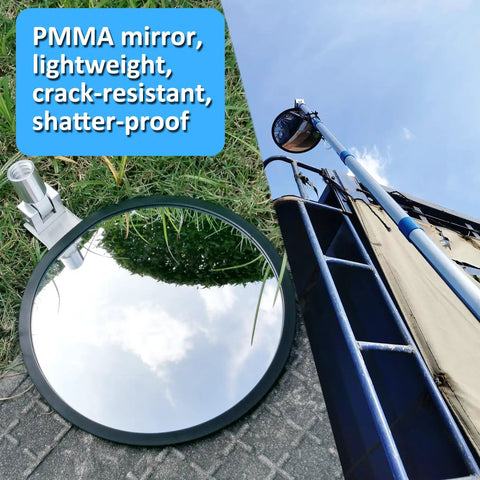Grab And Go Telescoping Under Vehicle Inspection Mirror With Long Reach Handle for fast security checks