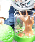 Child playing with Ladybug Garden Kit With Live Ladybugs, Terrarium Habitat For Kids And Toddlers, Hands On Bug Catching Set