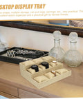 9 Slot Watch Tray Linen Storage Organizer With Cushioned Dividers Jewelry Display Plate showing watches on a dresser.