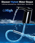 High Output 5 Gallon Jug Water Dispenser With USB C Electric Pump, showcasing high water flow in action