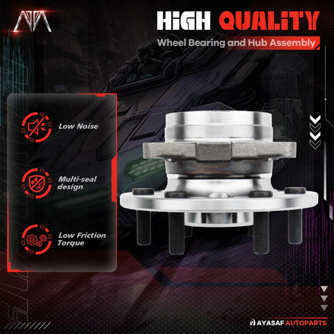 Side view of 2 Pack Front Wheel Hub Bearing Assembly 6 Lug For Chevy And GMC 4WD 4X4 Fits 1992 To 1994 Blazer K1500 K2500 Suburban And Yukon 1500 Suburban Wheel Hub Bearing Set