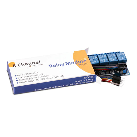 8 Channel 5V Relay Module With Optocoupler For Arduino Uno R3 Mega 1280 DSP ARM PIC AVR STM32 Projects, 10A Relays