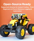 Gold Edition Ultrasonic Distance Sensor Module With Four Modes I2C UART 1 Wire GPIO HC SR04 on robotic vehicle model