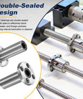 4 Pack LMF10LUU Linear Ball Bearings 10mm Bore Round Flange With Double Side Rubber Seal ABEC3 for CNC Machines