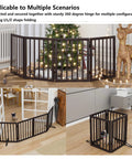 Freestanding Foldable 4 Panel Dog Gate Extra Wide For Indoor Doorways And Stairs 24 Inch Height With Support Feet Included