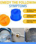 4-Pack Washer Water Filter Screen Set With Two Hot Orange And Two Cold Blue Screens Replacement Inlet Valve Filters