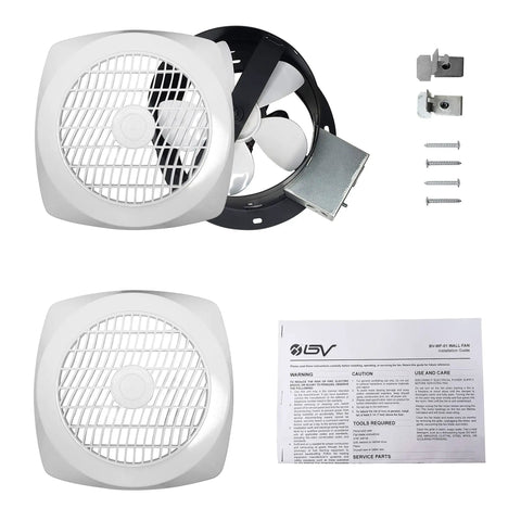 Quiet 90 CFM Wall Exhaust Fan For Home, 4.0 Sones, Easy Install, Customizable Housing, Keeps Rooms Up To 85 Sq Ft Fresh, 6 Inch Diameter